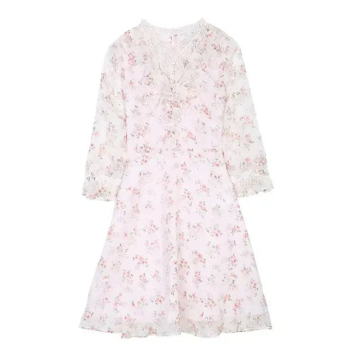 [BUNJANG] Roem Frill Flower Midi Dress (White/Black) / 로엠 프릴 플라워 원피스 흰색,검은색 55