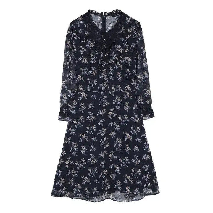 [BUNJANG] Roem Frill Flower Midi Dress (White/Black) / 로엠 프릴 플라워 원피스 흰색,검은색 55