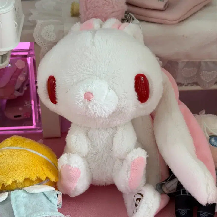 [BUNJANG] Pink and White Rabbit Plush Doll / 범용토끼 인형