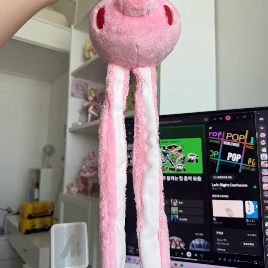 [BUNJANG] Pink and White Rabbit Plush Doll / 범용토끼 인형