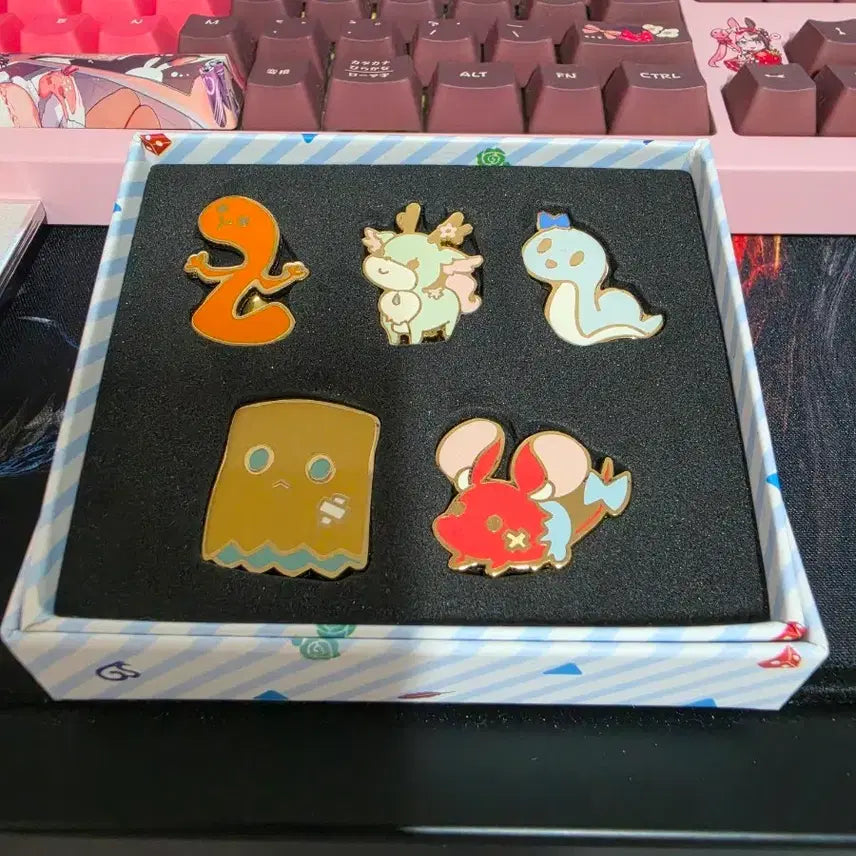 [BUNJANG] Hololive EN 2nd Gen Mascot Button Badge Set / 홀로라이브 EN2기생 마스코트 버튼 배지세트