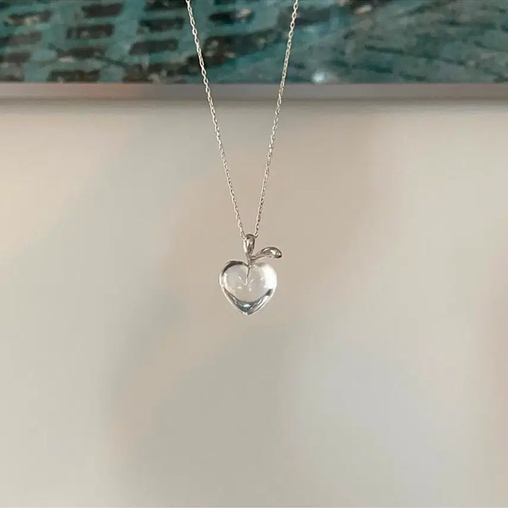 [BUNJANG] 14K White Gold Heart Berry Necklace / 14k 하트 열매 목걸이 화이트 골드 반짝반짝 해서 정말 이쁩니다 ^^