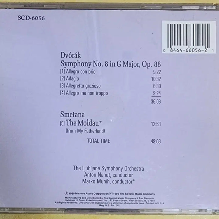 [BUNJANG] Dvořák Symphony No. 8 &amp; Smetana "The Moldau" CD / [CD] 드보르작 <교향곡 8번> &amp; 스메타나 <몰다우>| 수입반