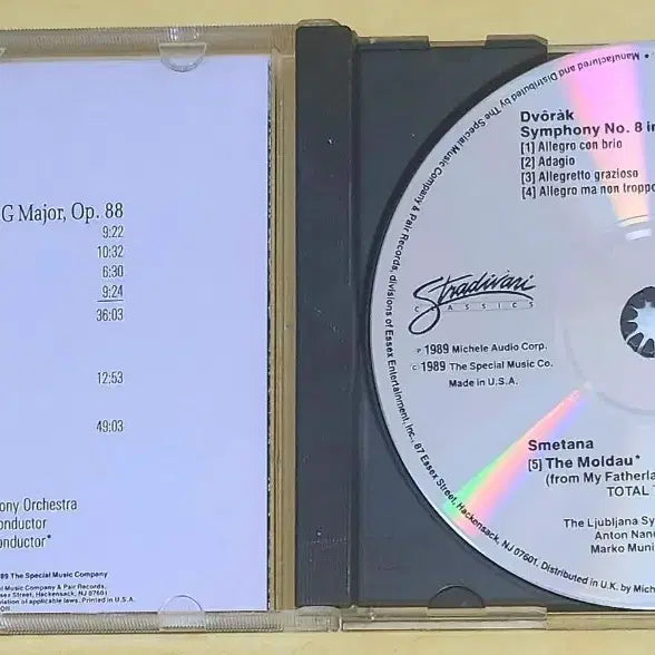 [BUNJANG] Dvořák Symphony No. 8 &amp; Smetana "The Moldau" CD / [CD] 드보르작 <교향곡 8번> &amp; 스메타나 <몰다우>| 수입반