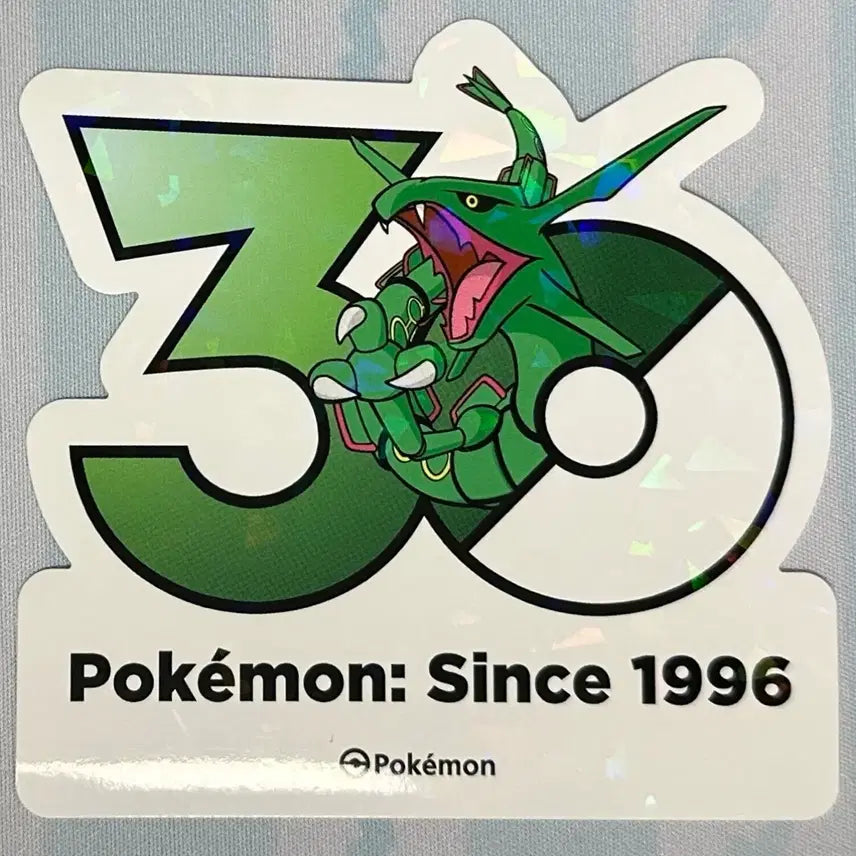 [BUNJANG] Pokemon 30th Anniversary Logo Sticker Rayquaza / [포켓몬 30주년 기념 로고 스티커]레쿠쟈
