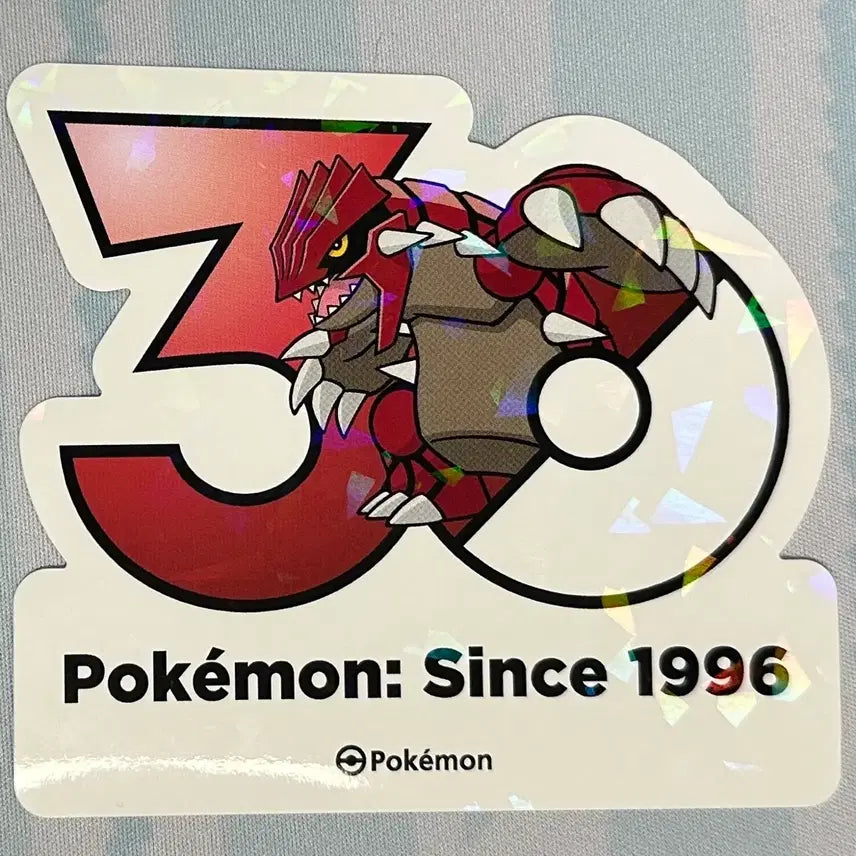 [BUNJANG] Pokemon 30th Anniversary Logo Sticker Groudon / [포켓몬 30주년 기념 로고 스티커]그란돈