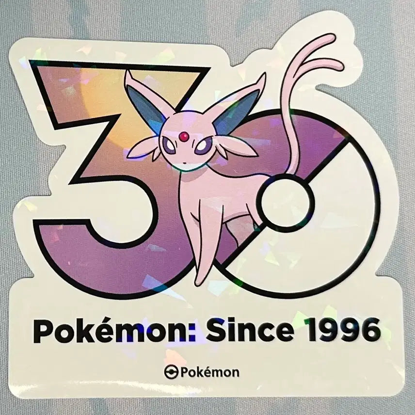 [BUNJANG] Pokemon 30th Anniversary Eevee Holographic Sticker / [포켓몬 30주년 기념 로고 스티커]에브이