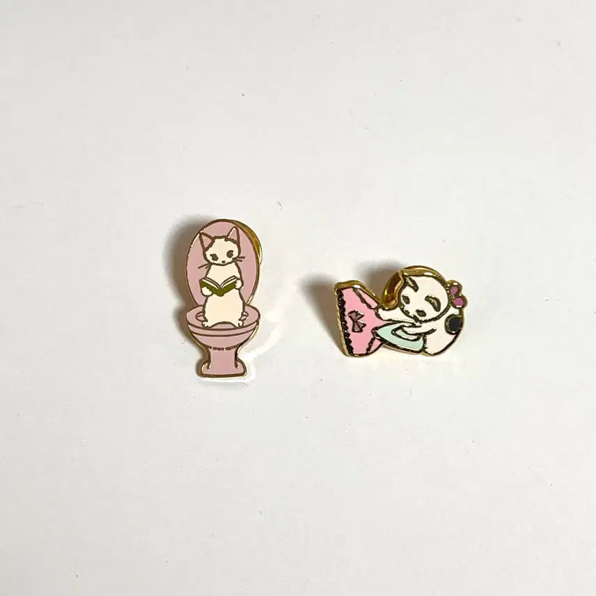 [BUNJANG] Porttering Cat Metal Pin Badge Bundle Set / 포터링캣 금속 뱃지 일괄