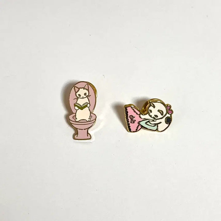[BUNJANG] Porttering Cat Metal Pin Badge Bundle Set / 포터링캣 금속 뱃지 일괄