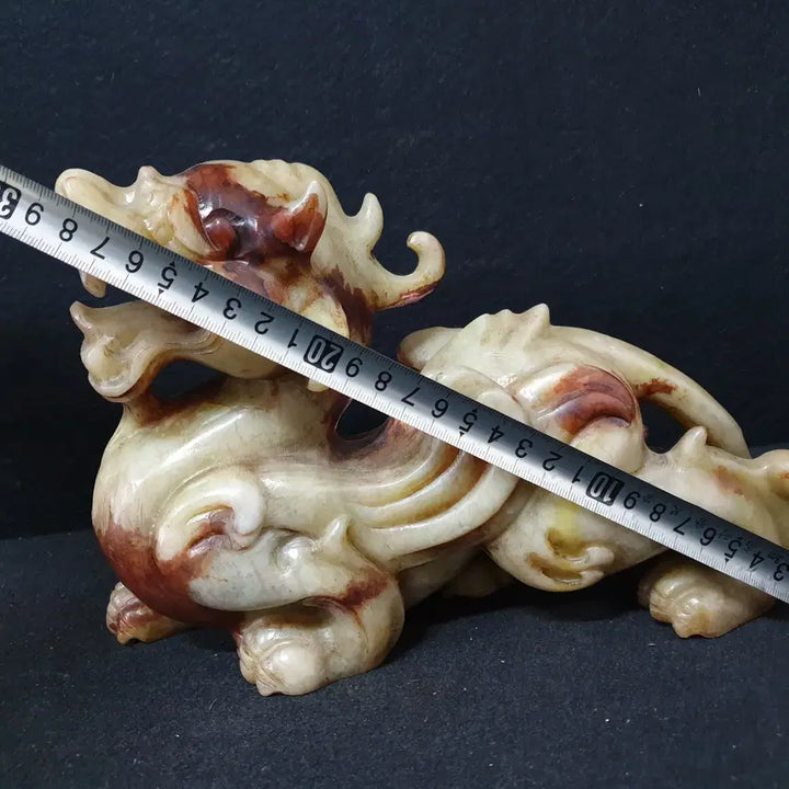 [BUNJANG] Large Translucent Jade Kylin Statue / (수원만물)출토 대형사이즈 통옥 화전옥 기린상