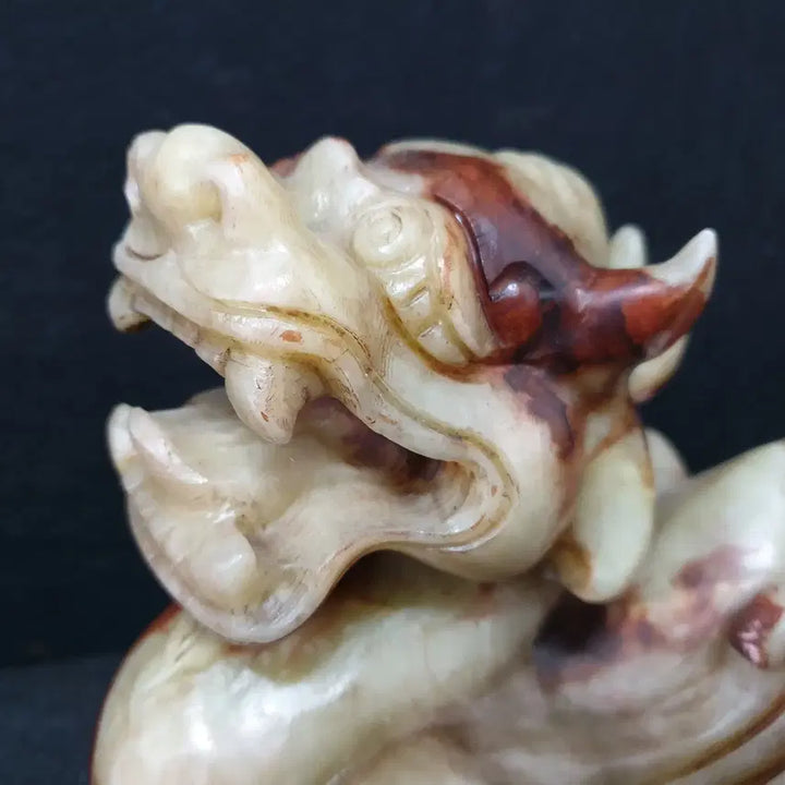 [BUNJANG] Large Translucent Jade Kylin Statue / (수원만물)출토 대형사이즈 통옥 화전옥 기린상