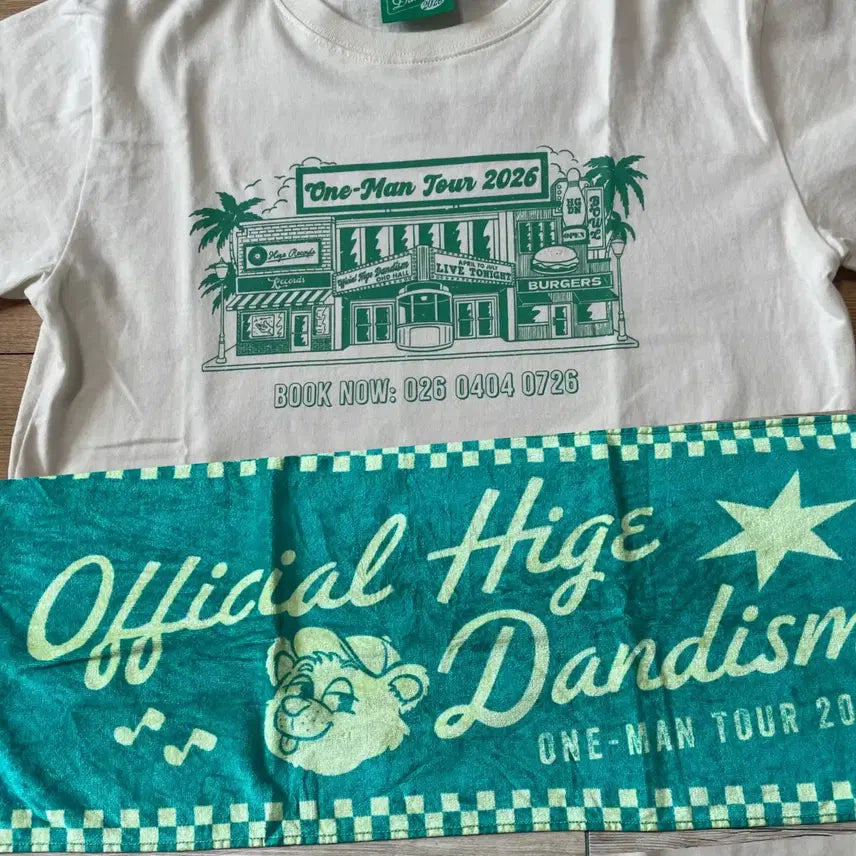 [BUNJANG] Official Higedan 2026 Tour Towel and T-Shirt Bundle (M) / 히게단 2026 투어 타올, 티셔츠 M  일괄