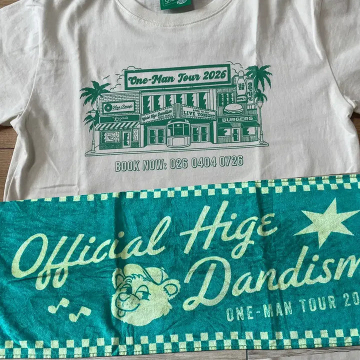 [BUNJANG] Official Higedan 2026 Tour Towel and T-Shirt Bundle (M) / 히게단 2026 투어 타올, 티셔츠 M  일괄