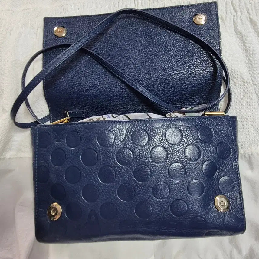 [BUNJANG] Vivienne Westwood Navy Dot Clutch/Crossbody Bag / 비비안웨스트우드 정품 네이비 도트 클러치겸 크로스백