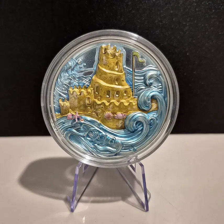 [BUNJANG] 2023 Palau Sandcastle 3oz Silver Coin - Limited Edition (499 pcs) / 전 세계 499개 한정판) 모래성 3온스 은화