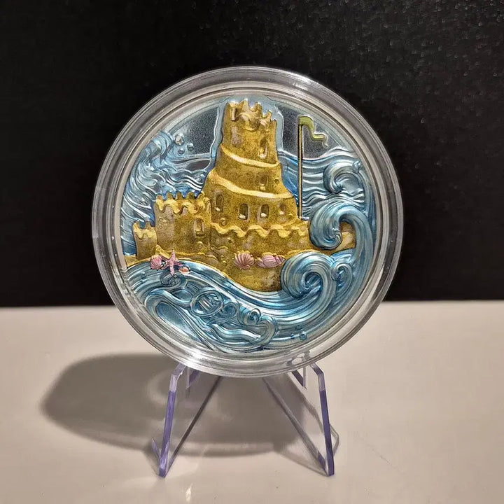 [BUNJANG] 2023 Palau Sandcastle 3oz Silver Coin - Limited Edition (499 pcs) / 전 세계 499개 한정판) 모래성 3온스 은화