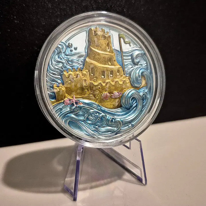 [BUNJANG] 2023 Palau Sandcastle 3oz Silver Coin - Limited Edition (499 pcs) / 전 세계 499개 한정판) 모래성 3온스 은화