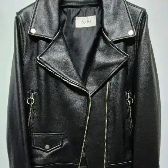 [BUNJANG] SJ Black Leather Rider Jacket / SJ SJ 정품 블랙 가죽 라이더 자켓 44~ 55