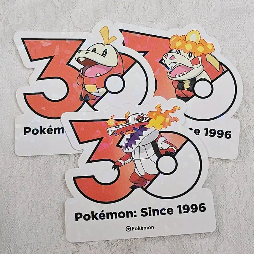 [BUNJANG] Pokemon 30th Anniversary Logo Sticker Bundle Set (Scovill, Capsakid, Toedscool) / 일괄) 포켓몬 30주년 로고 스티커 뜨아거 악뜨거 라우드본