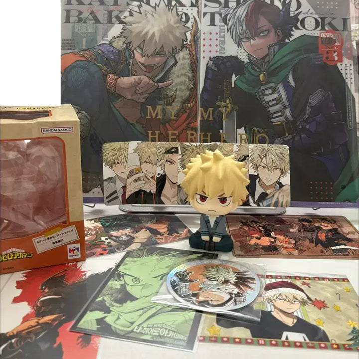[BUNJANG] My Hero Academia Bakugo &amp; Todoroki Bundle Set - Clear Files, Postcards, POB Photocards / 히로아카 바쿠고 룩업 토도로키 클리어파일,엽서,비공굿포카,특전