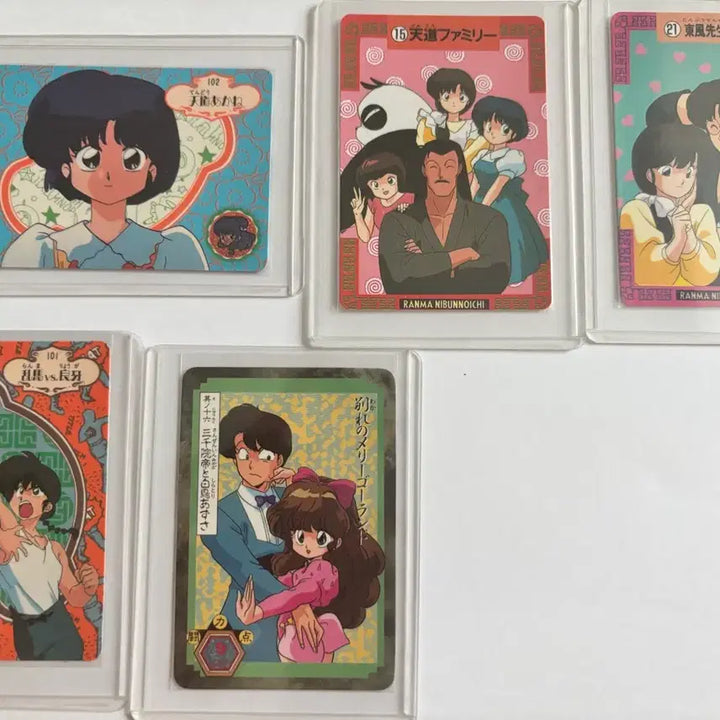 [BUNJANG] Ranma 1/2 Vintage Cards Bundle Set 1990 Bandai / 란마 고전카드 굿즈 일괄 1990년도 반다이