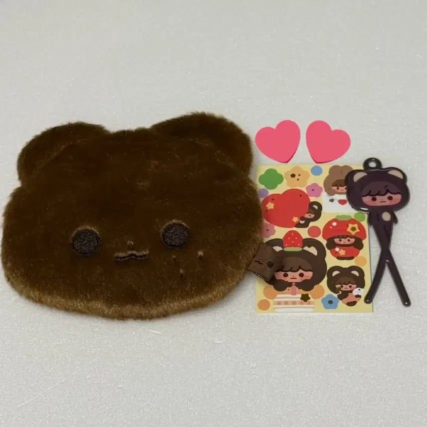 [BUNJANG] NCT Dream 127 Haechan Ggomhyoki Coin Pouch + Ronghyoki Soft Keyring + Stickers / 엔시티 드림 127 해찬 곰효기 동전지갑 + 롱효기 말랑키링 +스티커