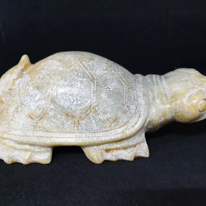 [BUNJANG] Large Top-Grade Huazhuan Jade Turtle Pedestal / (수원만물)대형 최상급 화전옥 자라상
