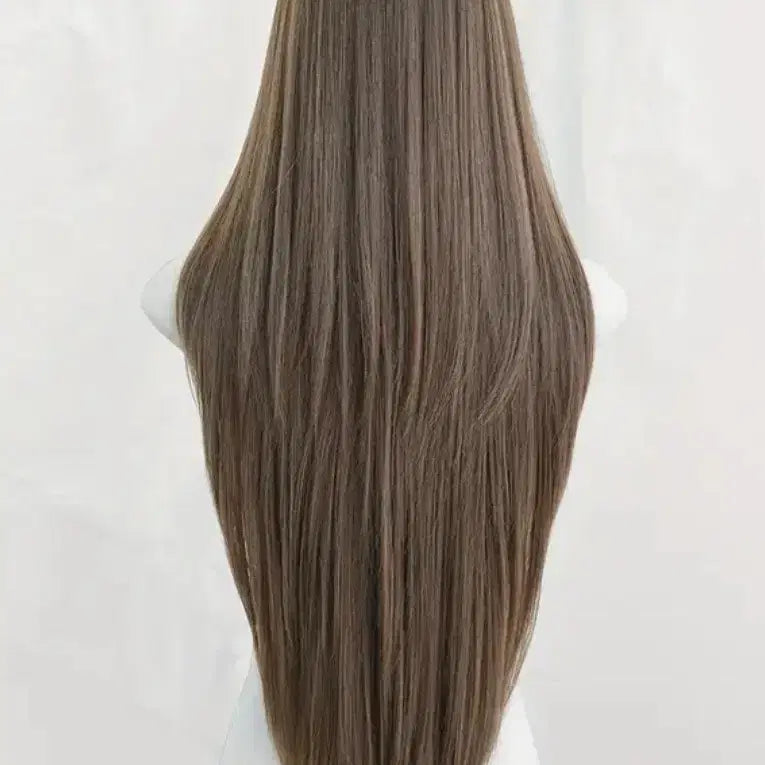 [BUNJANG] 81cm Ash Brown Layered Cut Full Wig / 새상품 코스프레 애쉬브라운 레이어드컷 통가발 81cm