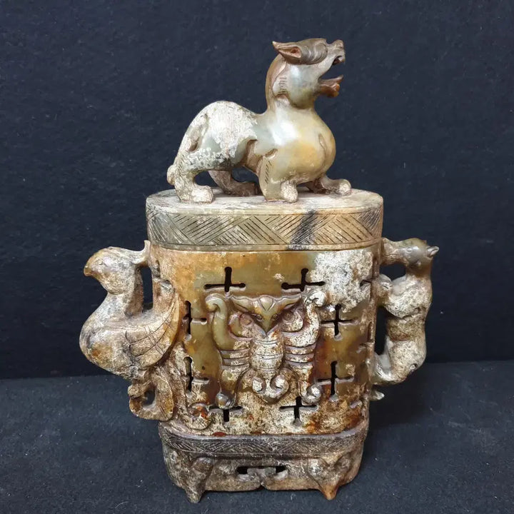 [BUNJANG] Museum-Grade Spring and Autumn Period Excavated Huazhuan Jade Casket / (수원만물)박물관급의 춘추시기 출토 화전옥 옥함