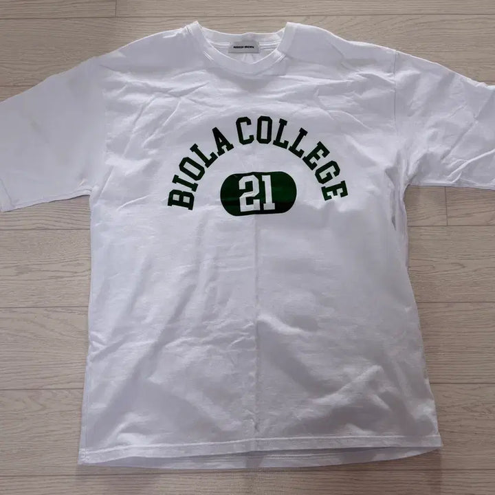 [BUNJANG] Biola College Short Sleeve T-Shirt White Free Size / Biola College 흰색 반팔티 Free