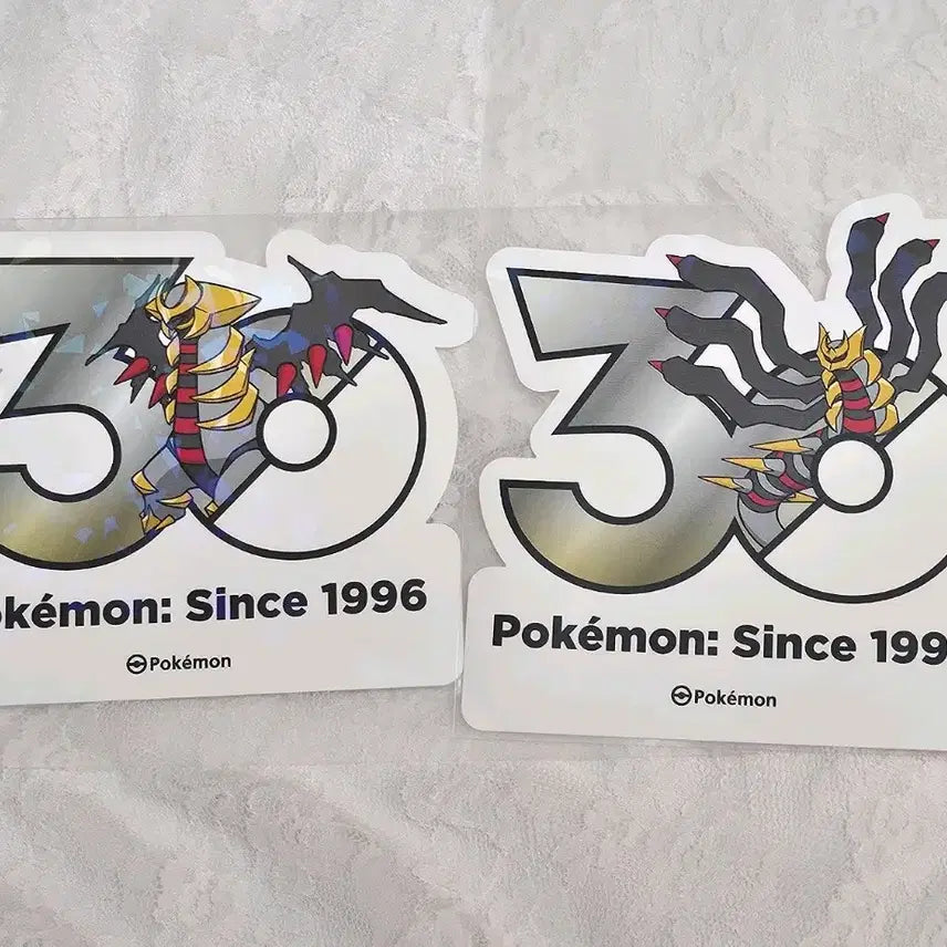 [BUNJANG] Pokemon 30th Anniversary Logo Sticker Giratina 2 Types Bundle Set / 일괄) 교환 판매 포켓몬 30주년 로고 스티커 기라티나 2종