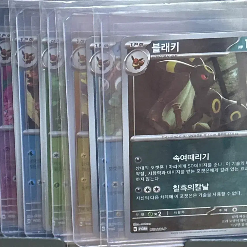 [BUNJANG] Pokemon Card Evolution Promo Bundle Set (7 Types) / [프로모 일괄] 포켓몬카드 블래키등 진화 프로모 한판 7종 판매