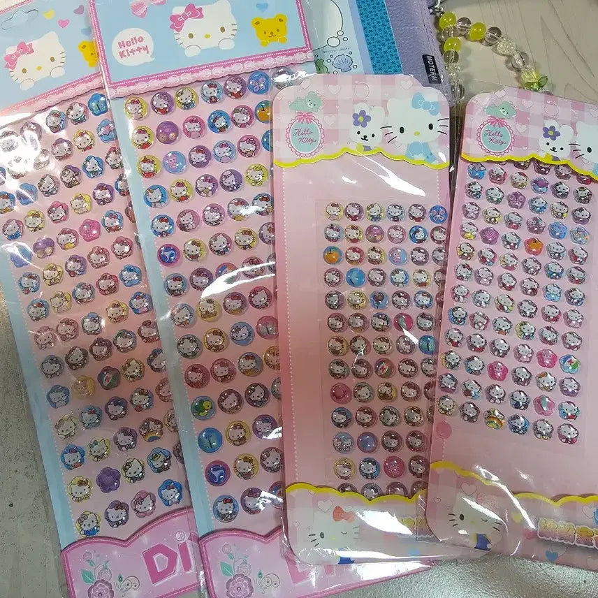 [BUNJANG] Sanrio Hello Kitty 3D Sticker Bundle Set / 일괄 ] 다꾸 / 산리오 헬로키티 입체 스티커 씰스티커 씰스