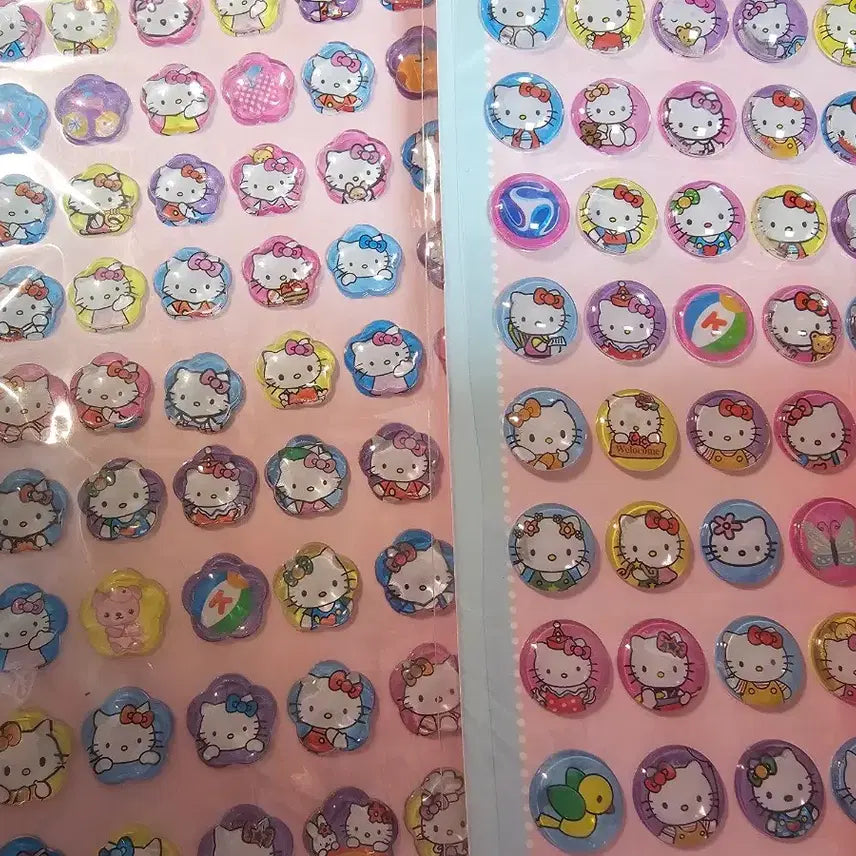 [BUNJANG] Sanrio Hello Kitty 3D Sticker Bundle Set / 일괄 ] 다꾸 / 산리오 헬로키티 입체 스티커 씰스티커 씰스