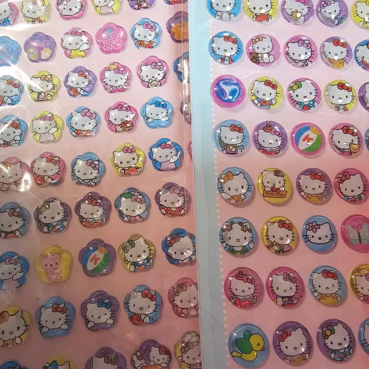 [BUNJANG] Sanrio Hello Kitty 3D Sticker Bundle Set / 일괄 ] 다꾸 / 산리오 헬로키티 입체 스티커 씰스티커 씰스