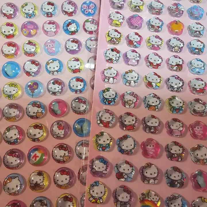 [BUNJANG] Sanrio Hello Kitty 3D Sticker Bundle Set / 일괄 ] 다꾸 / 산리오 헬로키티 입체 스티커 씰스티커 씰스