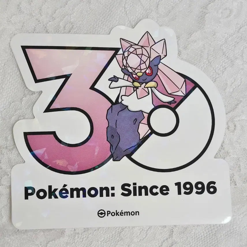 [BUNJANG] Pokemon 30th Anniversary Diancie Logo Sticker / 판매 교환 포켓몬 30주년 로고 스티커 디안시