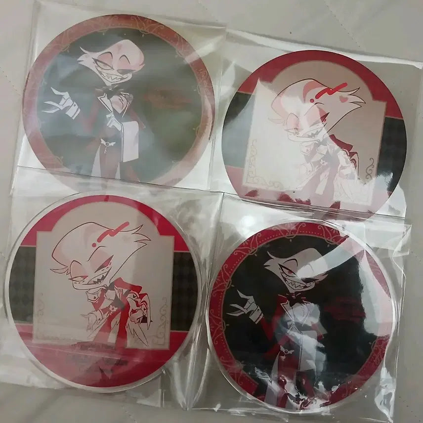 [BUNJANG] Hazbin Hotel Animate Cafe Angel Acrylic &amp; Paper Coaster Bundle Set / 해즈빈호텔 애니메이트 카페 엔젤 아크릴 종이 코스터 일괄