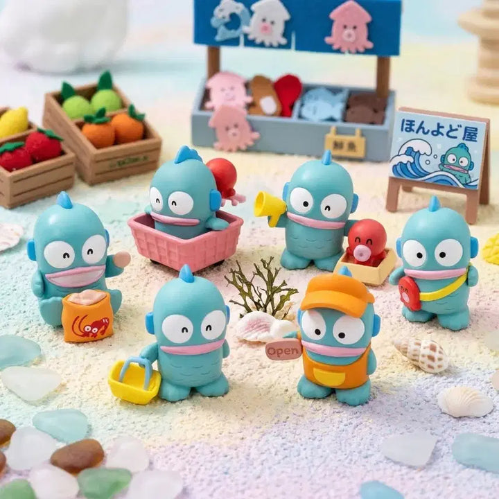 [BUNJANG] Sanrio Hangyodon Supermarket Assembly Figure Set (6 types) / 산리오 한교동 슈퍼마켓 조립 피규어 6종 일괄 판매