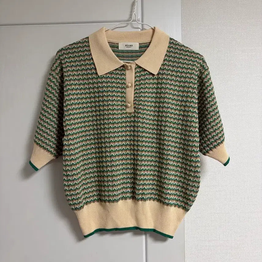 [BUNJANG] BEAMS HEART Multi Collar Pattern Polo Women&