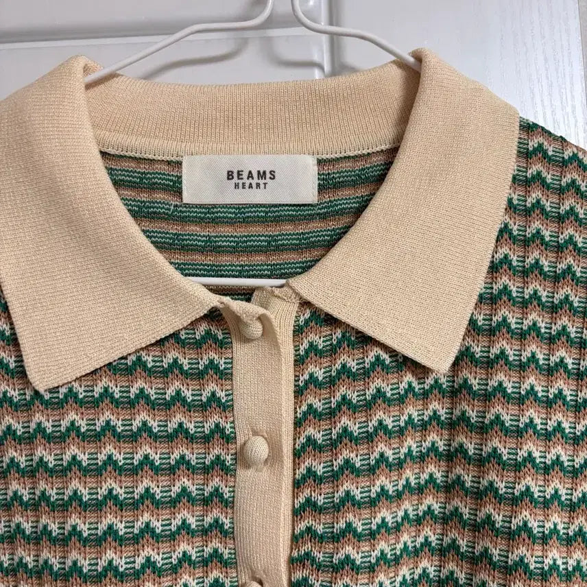 [BUNJANG] BEAMS HEART Multi Collar Pattern Polo Women&