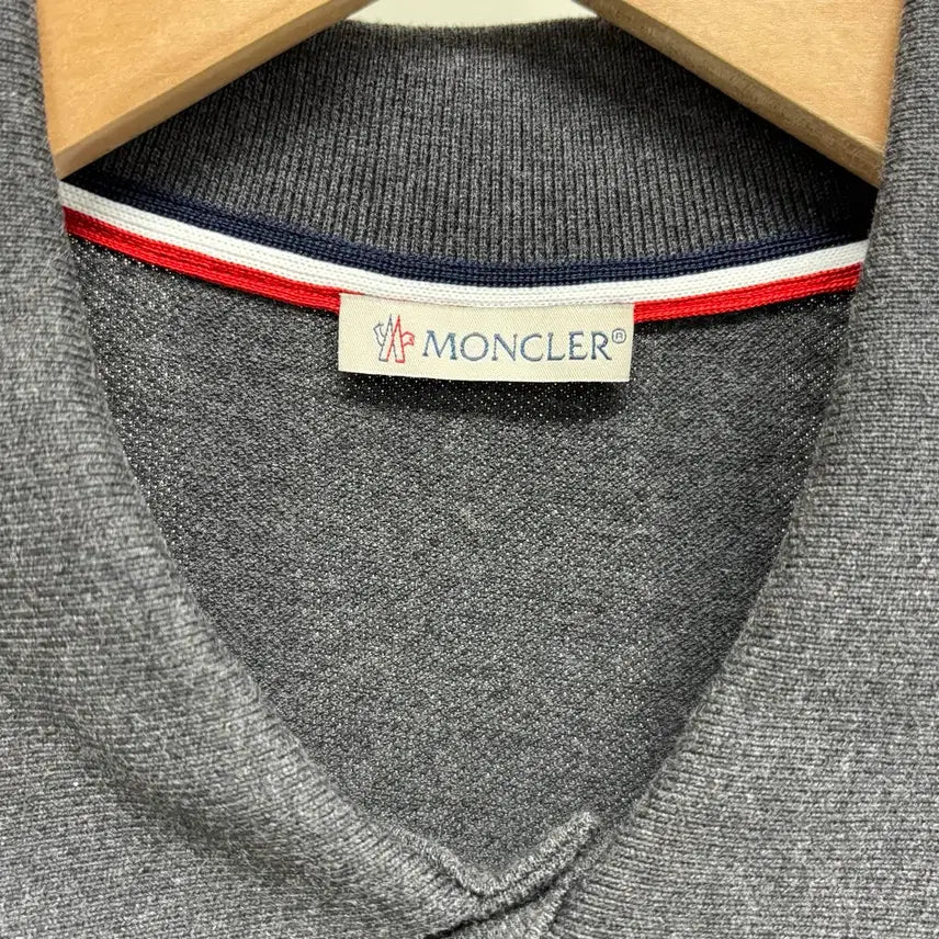 [BUNJANG] Moncler Big Logo PK Polo T-shirt L Grey / [L]몽클레어 빅로고 pk 카라티
