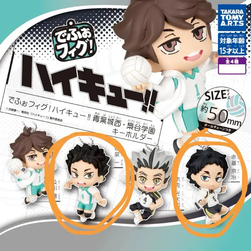 [BUNJANG] Haikyuu!! Depy-Fig Keyring Gacha Akaashi &amp; Iwaizumi Set / 하이큐 데포피그 키링 가챠 아카아시 이와이즈미
