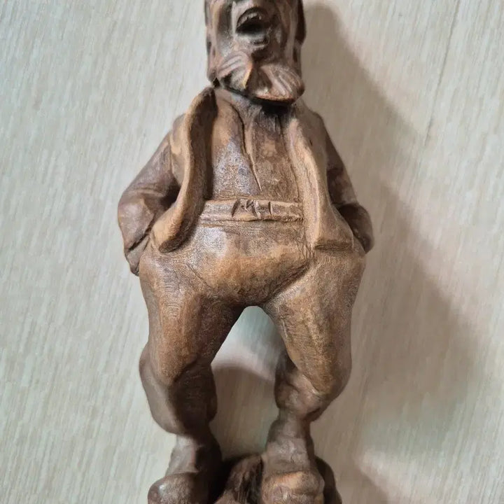 [BUNJANG] European Vintage Handmade Wooden Pinocchio Figurine (18cm) / [유럽 빈티지] 수공예 원목 피노키오  목각  피겨 인형 (18cm)