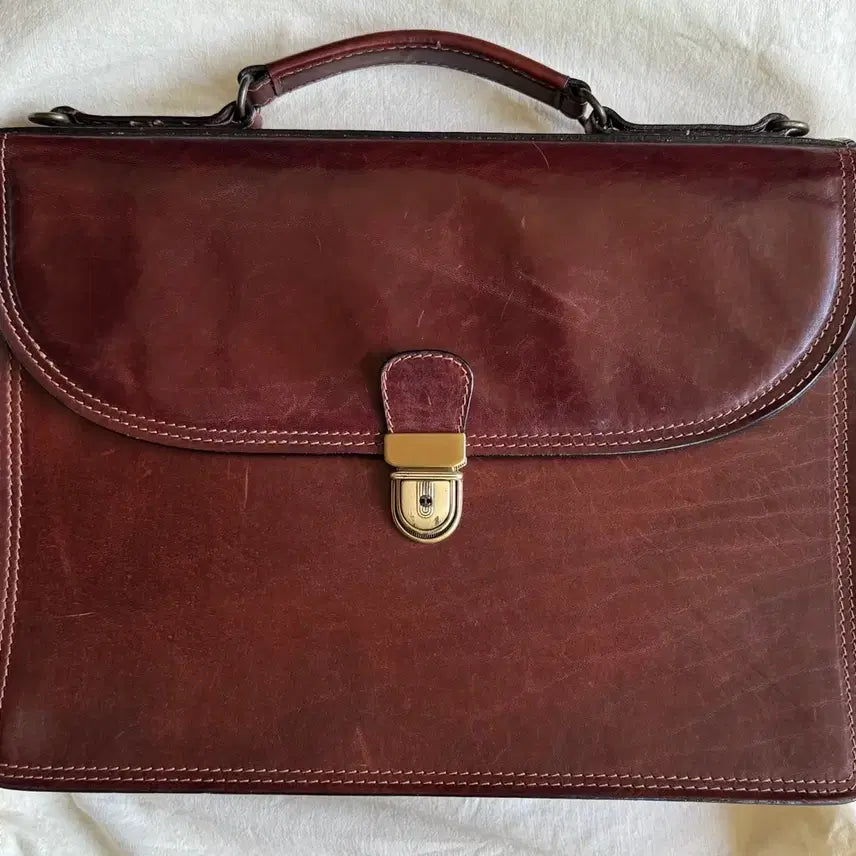 [BUNJANG] Old Angler Toscani Italian Leather Briefcase / 이태리 최고급 소가죽 브리프케이스