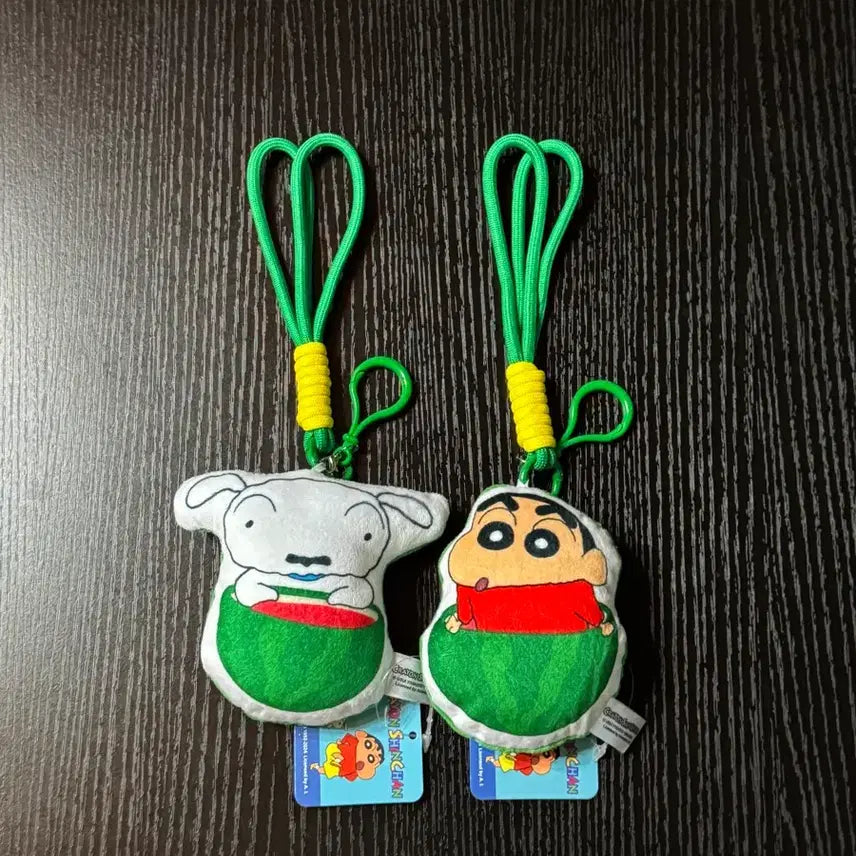 [BUNJANG] Crayon Shin-chan Watermelon Doll Keychain Bundle Set / [일괄] 짱구+흰둥이 수박 여름 짱구는못말려 인형 키링