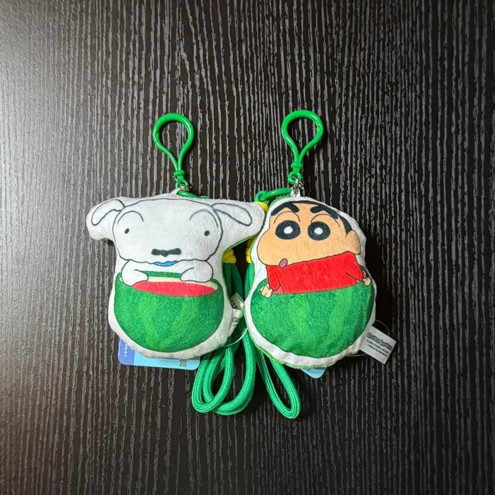 [BUNJANG] Crayon Shin-chan Watermelon Doll Keychain Bundle Set / [일괄] 짱구+흰둥이 수박 여름 짱구는못말려 쿠션 인형 키링
