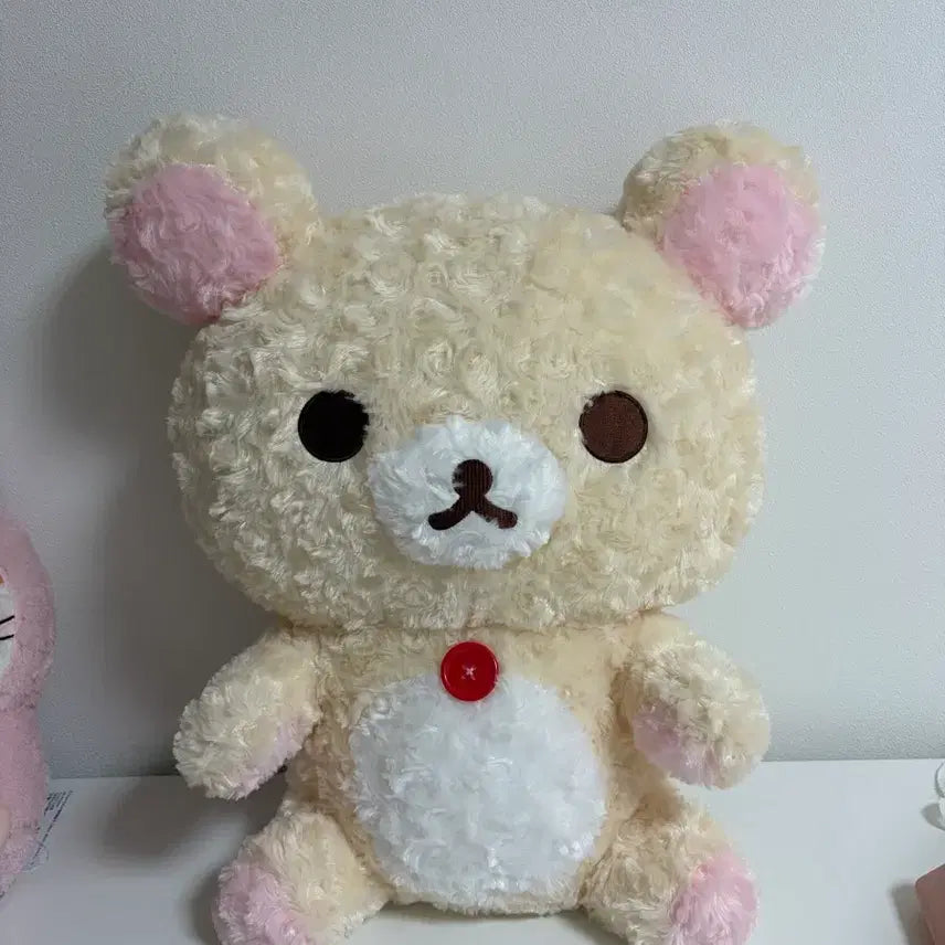 [BUNJANG] Rose Boa Fur Rilakkuma Korilakkuma Plush / 로즈보아털 리락쿠마 코리락쿠마
