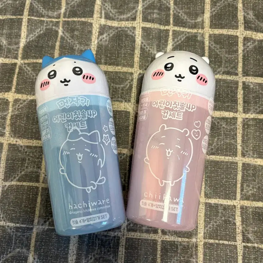 [BUNJANG] Chiikawa Hachiwara Toothbrush Set / 먼작귀 치이카와 하치와레 칫솔 새상춤 욕실용품
