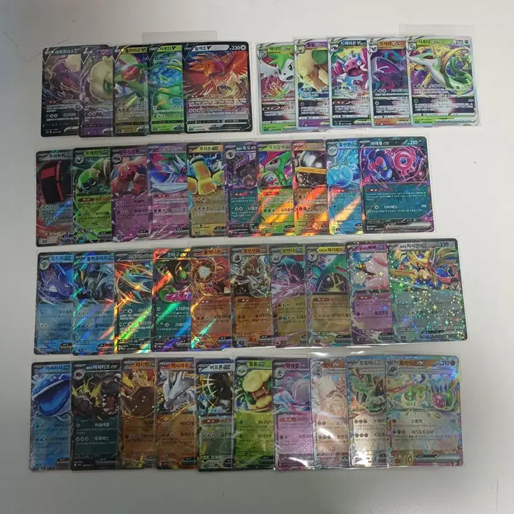 [BUNJANG] Pokemon Cards V-RR, VSTAR-RRR, ex-RR Bundle Set (40 cards, No Duplicates) / 포켓몬카드 V-RR, VSTAR-RRR, ex-RR 무중복 40장 일괄
